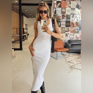 PRINCESS POLLY Midi Dress White - US 0 / White